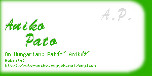 aniko pato business card